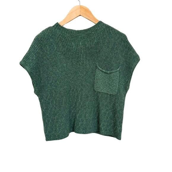 Free People Beach Freya Sweater Knit Top Emerald Spell Green Women’s Size S - Picture 3 of 8
